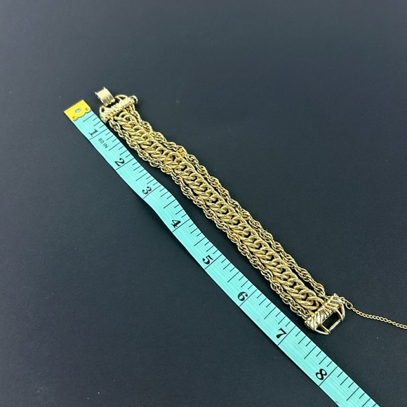 Goldette vintage gold multi chain bracelet - Picture 3 of 6